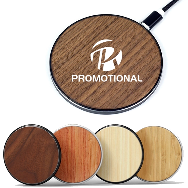 Wooden Slim QI Fast Wireless Charger Pad (10W) - Wooden Slim QI Fast Wireless Charger Pad (10W) - Image 0 of 3
