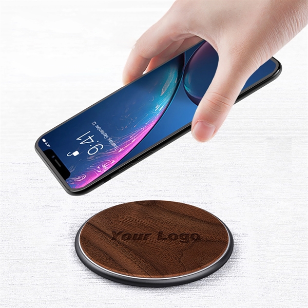 Wooden Slim QI Fast Wireless Charger Pad (10W) - Wooden Slim QI Fast Wireless Charger Pad (10W) - Image 1 of 3