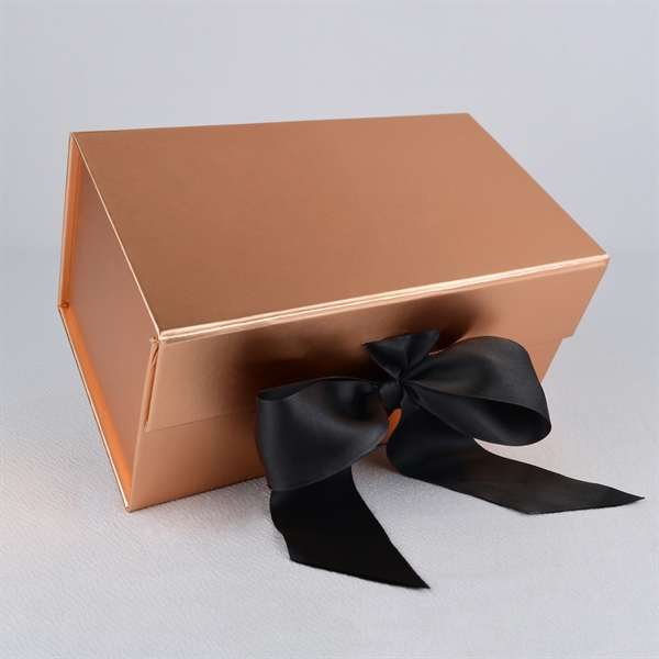 Magnetic Closure Gift Box w/ Satin Ribbon (8.25" x 5" x 4") - Magnetic Closure Gift Box w/ Satin Ribbon (8.25" x 5" x 4") - Image 3 of 6