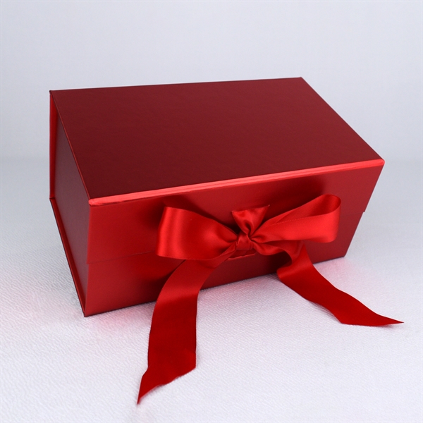Magnetic Closure Gift Box w/ Satin Ribbon (8.25" x 5" x 4") - Magnetic Closure Gift Box w/ Satin Ribbon (8.25" x 5" x 4") - Image 4 of 6