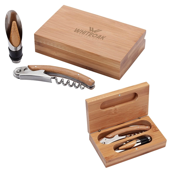 Bel Vino 2-Piece Bamboo Wine Set - Bel Vino 2-Piece Bamboo Wine Set - Image 0 of 1