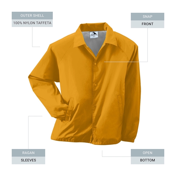 Adult Nylon Coach's Jacket/Lined - Adult Nylon Coach's Jacket/Lined - Image 16 of 17