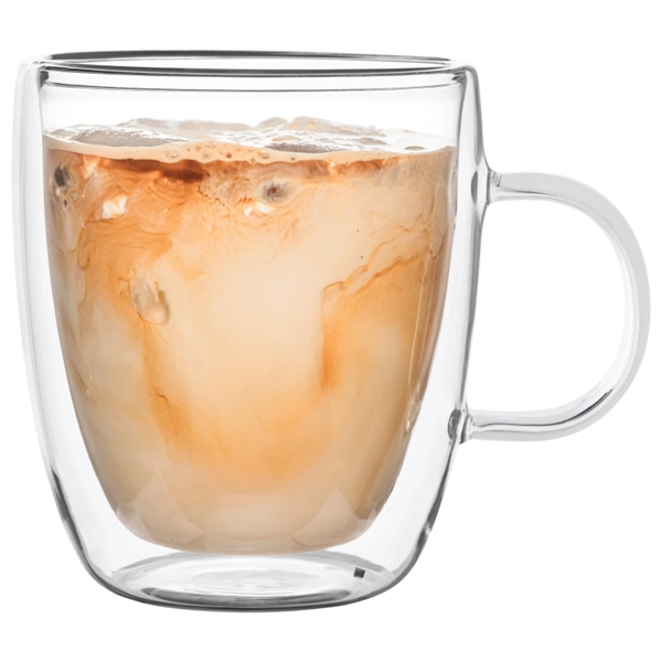 14 oz. Double Walled Latte Glass Mug w/ Handle - 14 oz. Double Walled Latte Glass Mug w/ Handle - Image 2 of 2