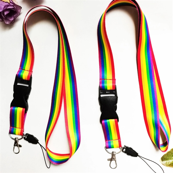 Sublimation rainbow lanyard - Sublimation rainbow lanyard - Image 0 of 2