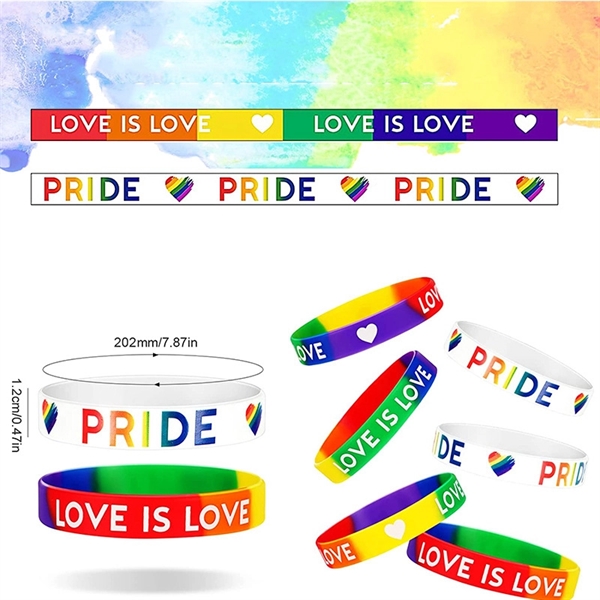 Silicone Bracelets Wristbands For Men Women Gay LGBT - Silicone Bracelets Wristbands For Men Women Gay LGBT - Image 2 of 5
