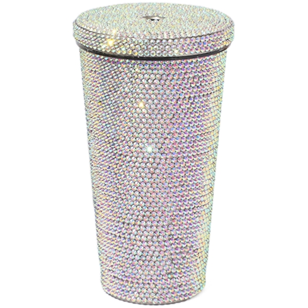 16.9 oz Studded Bling Diamond Rhinestone Tumbler - 16.9 oz Studded Bling Diamond Rhinestone Tumbler - Image 9 of 10