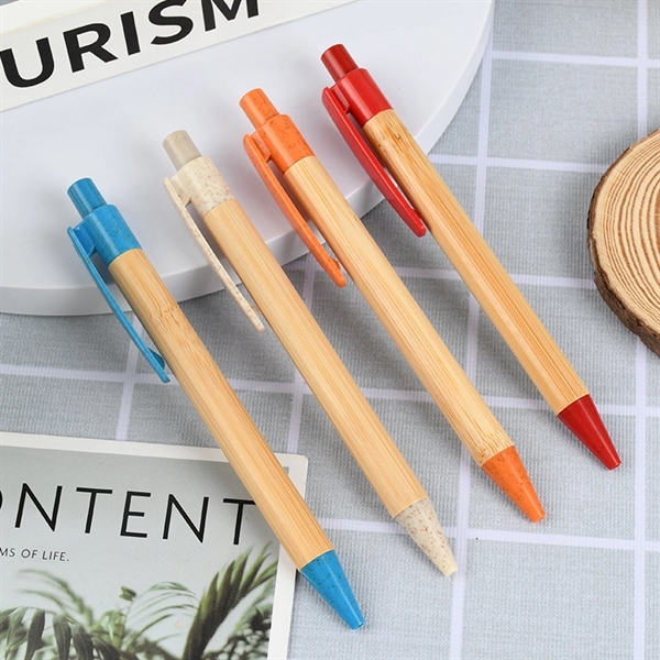 Wheat straw Bamboo Retractable Ballpoint Pen - Wheat straw Bamboo Retractable Ballpoint Pen - Image 1 of 2