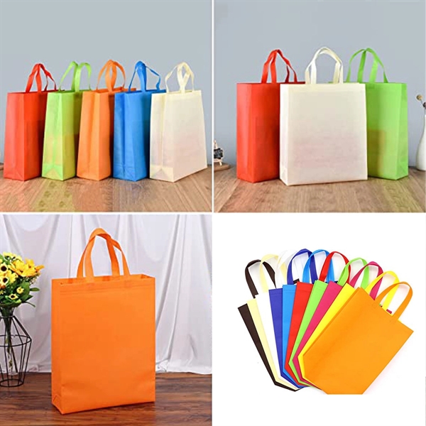 Multicoloured Reusable Vertical Non-Woven Tote Bags - Multicoloured Reusable Vertical Non-Woven Tote Bags - Image 2 of 2
