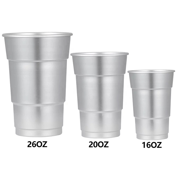 16oz. &20oz. Reusable Aluminum Beer Mug Cups - 16oz. &20oz. Reusable Aluminum Beer Mug Cups - Image 2 of 2