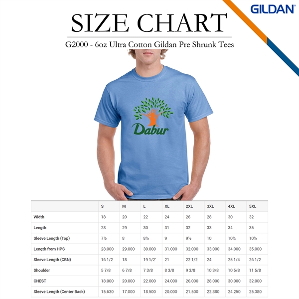 Gildan® 6 oz Ultra Cotton Preshrunk Tees - Gildan® 6 oz Ultra Cotton Preshrunk Tees - Image 2 of 12