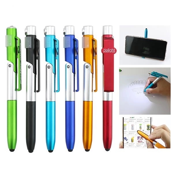 4 in 1 Stylus Pen Light and Phone stand - 4 in 1 Stylus Pen Light and Phone stand - Image 0 of 8