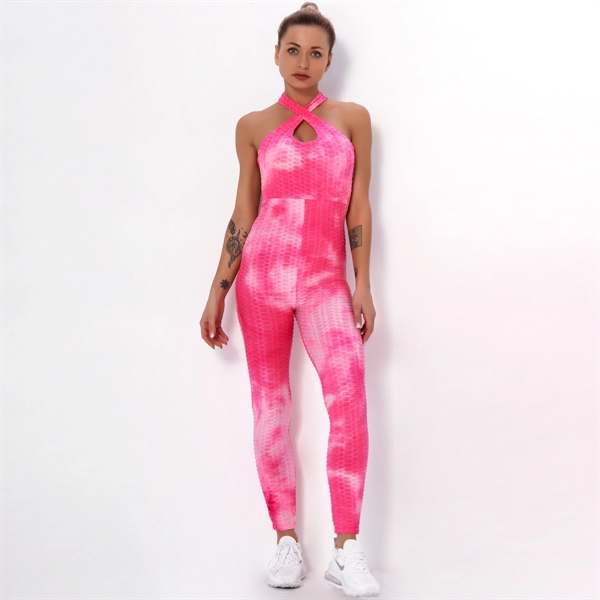 Women's Backless Yoga Sports Jumpsuit - Women's Backless Yoga Sports Jumpsuit - Image 3 of 12