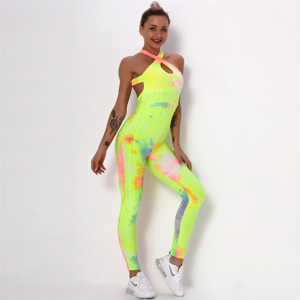 Women's Backless Yoga Sports Jumpsuit - Women's Backless Yoga Sports Jumpsuit - Image 4 of 12