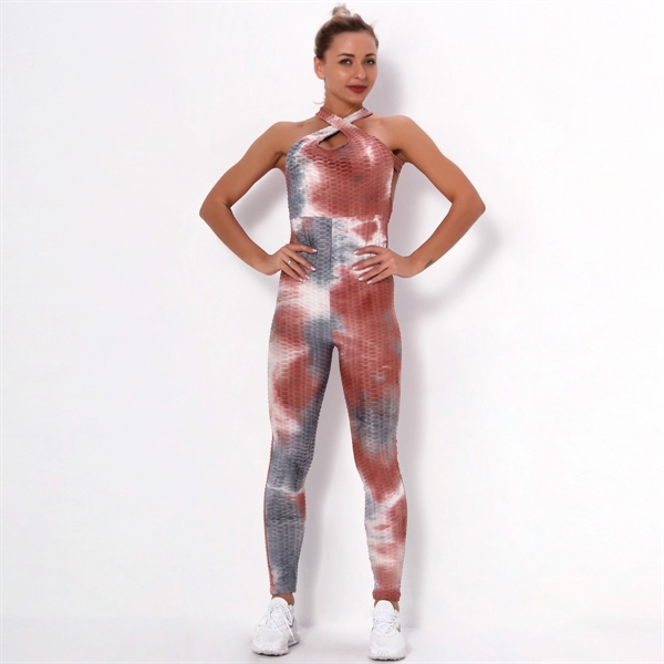 Women's Backless Yoga Sports Jumpsuit - Women's Backless Yoga Sports Jumpsuit - Image 8 of 12