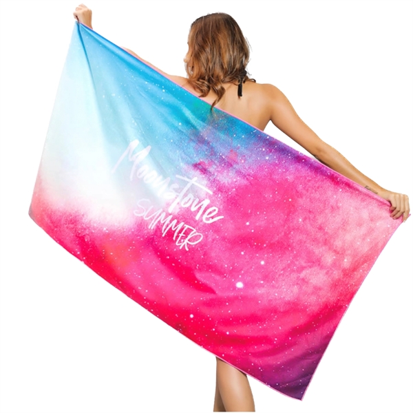 31.5 x 63 Silk Touch Sublimated Microfiber Beach Towel