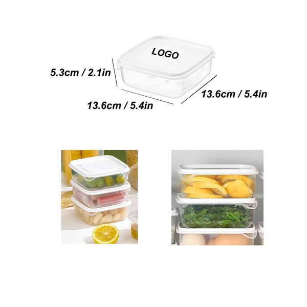 2.1"H PP Square Food Container Lunch Box - 2.1"H PP Square Food Container Lunch Box - Image 0 of 1