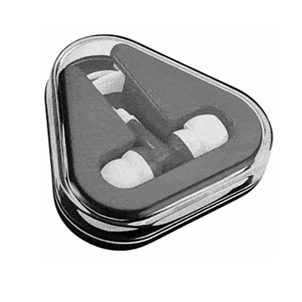 Promotional Earbuds Triangle Case printed Portable Earbuds - Promotional Earbuds Triangle Case printed Portable Earbuds - Image 2 of 2