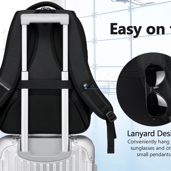 Travel Waterproof Laptop Backpack with USB Charging Port - Travel Waterproof Laptop Backpack with USB Charging Port - Image 6 of 7