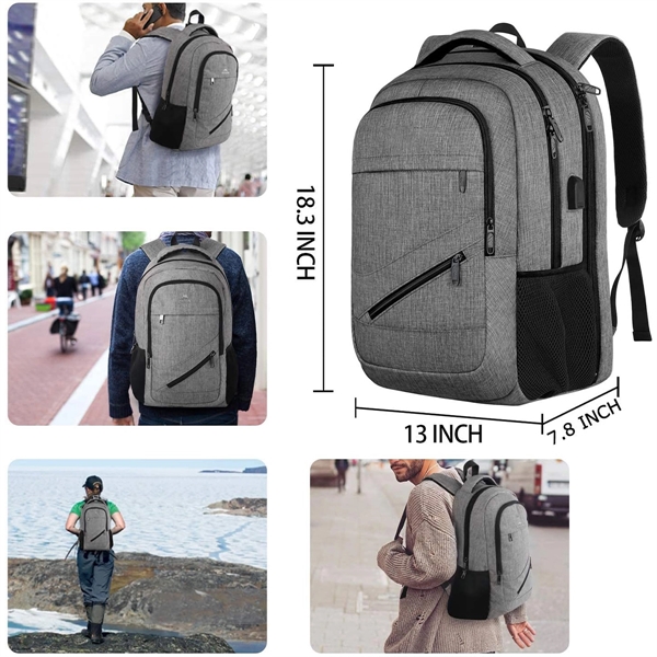 17 Inch Large Business Travel Laptop Backpack - 17 Inch Large Business Travel Laptop Backpack - Image 1 of 7