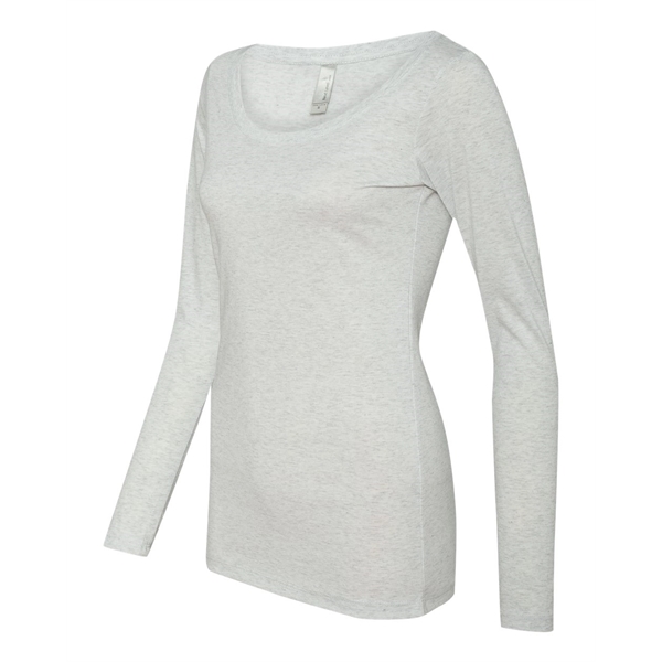Next Level Women's Triblend Scoop Neck Long Sleeve T-Shirt - Next Level Women's Triblend Scoop Neck Long Sleeve T-Shirt - Image 3 of 8