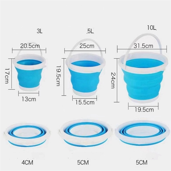 10L Foldable Silicone Bucket - 10L Foldable Silicone Bucket - Image 1 of 2