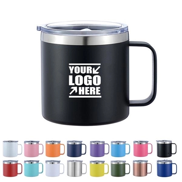 14 oz Vacuum Insulated Stainless Steel Mug with Lid - 14 oz Vacuum Insulated Stainless Steel Mug with Lid - Image 0 of 2