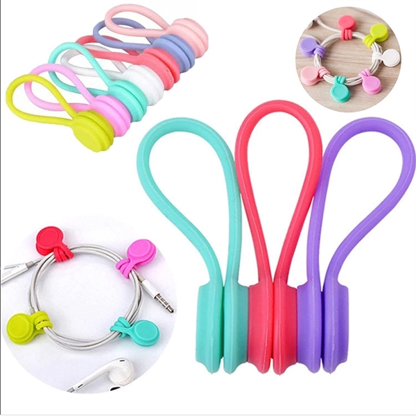 Silicone Magnetic Clips Cable Straps Cord Organizers - Silicone Magnetic Clips Cable Straps Cord Organizers - Image 1 of 5