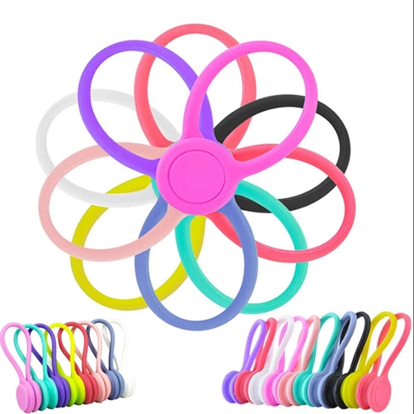 Silicone Magnetic Clips Cable Straps Cord Organizers - Silicone Magnetic Clips Cable Straps Cord Organizers - Image 2 of 5