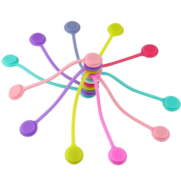 Silicone Magnetic Clips Cable Straps Cord Organizers - Silicone Magnetic Clips Cable Straps Cord Organizers - Image 3 of 5