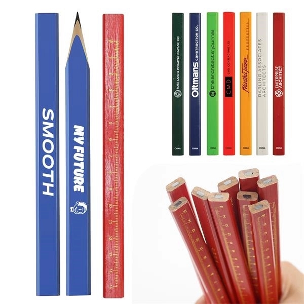 Full Color Octagonal Calibration Carpenter Pencil - Full Color Octagonal Calibration Carpenter Pencil - Image 0 of 2
