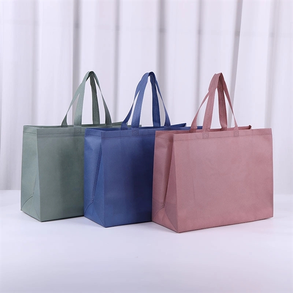 Nonwoven Big Shopping Tote Bag 19 1/2 x 15 1/2 x 7 1/2" - Nonwoven Big Shopping Tote Bag 19 1/2 x 15 1/2 x 7 1/2" - Image 2 of 5