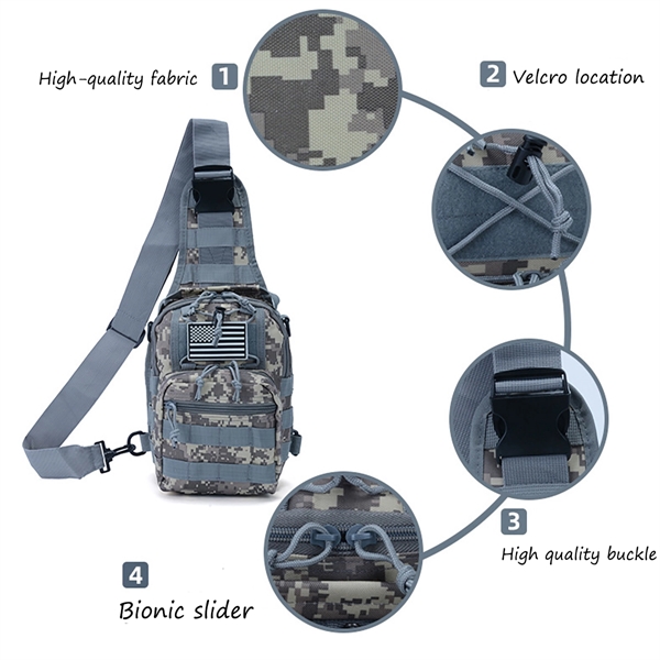 Outdoor Military Cross-body Molle Sling - Outdoor Military Cross-body Molle Sling - Image 5 of 6