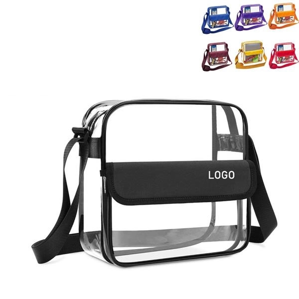 Clear Crossbody Messenger Shoulder Bag - Clear Crossbody Messenger Shoulder Bag - Image 0 of 2