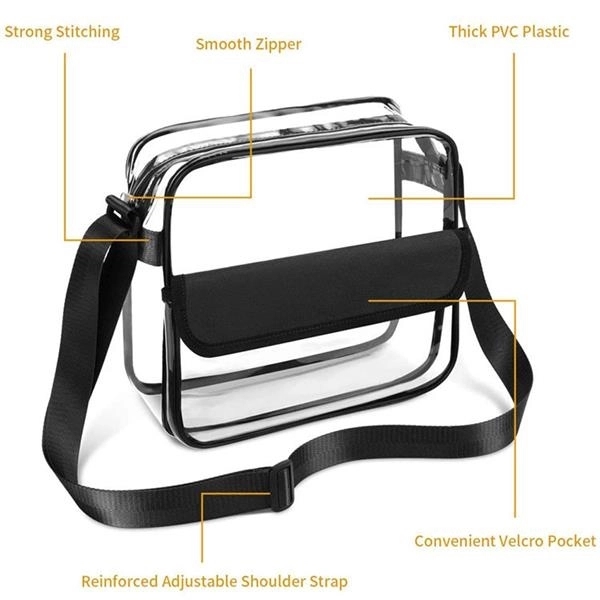 Clear Crossbody Messenger Shoulder Bag - Clear Crossbody Messenger Shoulder Bag - Image 1 of 2