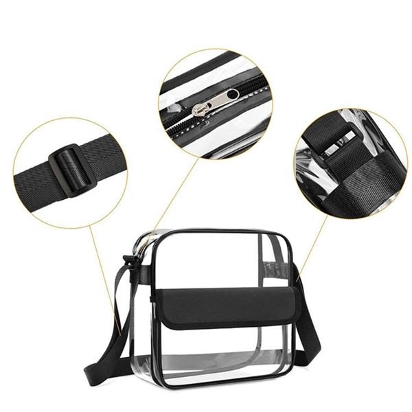 Clear Crossbody Messenger Shoulder Bag - Clear Crossbody Messenger Shoulder Bag - Image 2 of 2