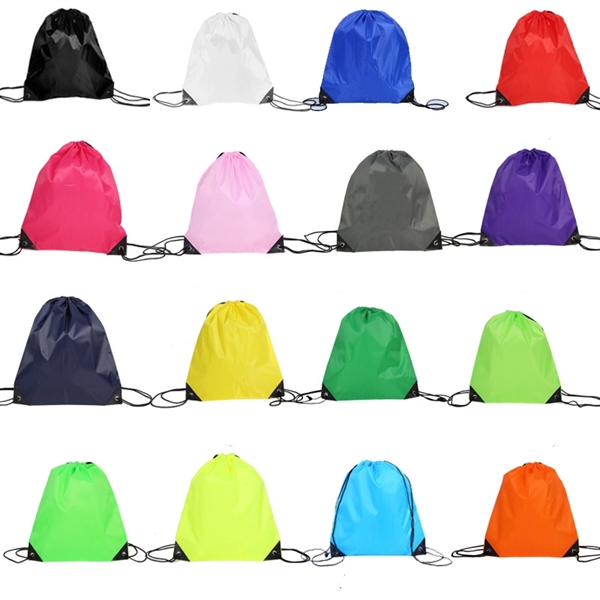 210D Drawstring Backpack Foldable Sports Gym Tote Bag - 210D Drawstring Backpack Foldable Sports Gym Tote Bag - Image 1 of 3