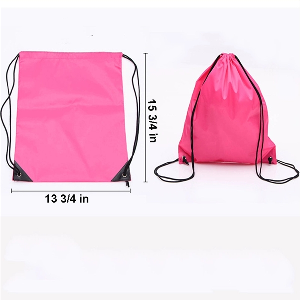 210D Drawstring Backpack Foldable Sports Gym Tote Bag - 210D Drawstring Backpack Foldable Sports Gym Tote Bag - Image 3 of 3