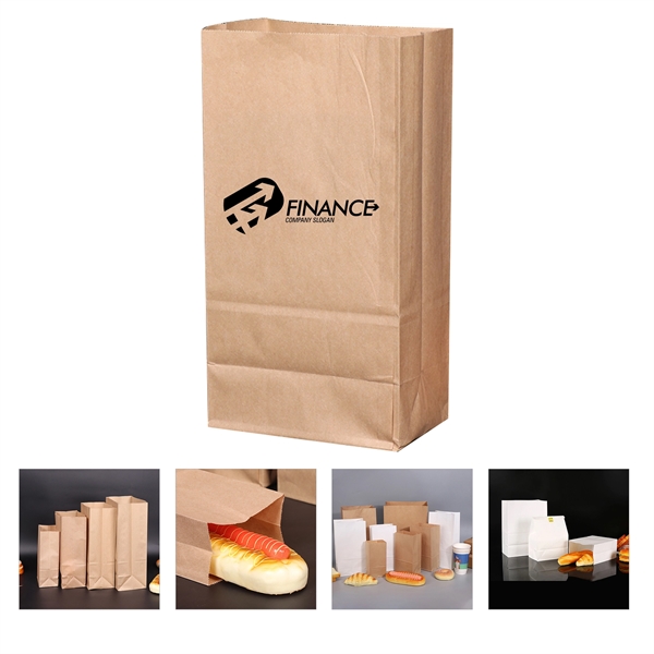 Custom Recycled Kraft Lunch Bags/ Brown Paper Bread Bags - Custom Recycled Kraft Lunch Bags/ Brown Paper Bread Bags - Image 0 of 6