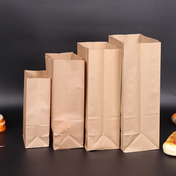 Custom Recycled Kraft Lunch Bags/ Brown Paper Bread Bags - Custom Recycled Kraft Lunch Bags/ Brown Paper Bread Bags - Image 3 of 6