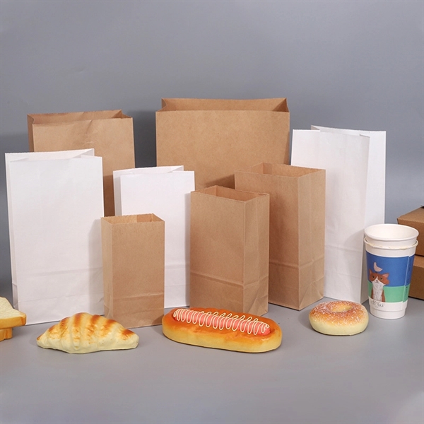 Custom Recycled Kraft Lunch Bags/ Brown Paper Bread Bags - Custom Recycled Kraft Lunch Bags/ Brown Paper Bread Bags - Image 6 of 6