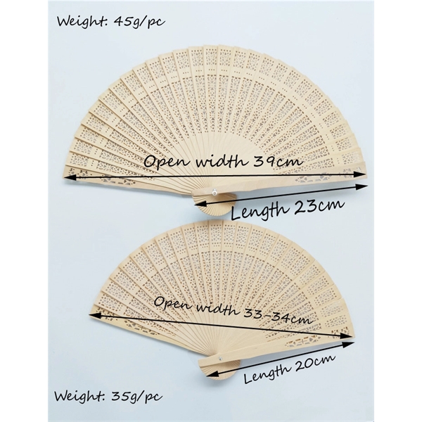 Natural Wood Fans Wedding Favors - Natural Wood Fans Wedding Favors - Image 5 of 8