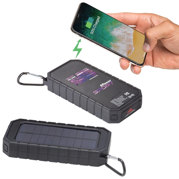 High Sierra® IPX 5 Solar Fast Wireless Power Bank - High Sierra® IPX 5 Solar Fast Wireless Power Bank - Image 12 of 12