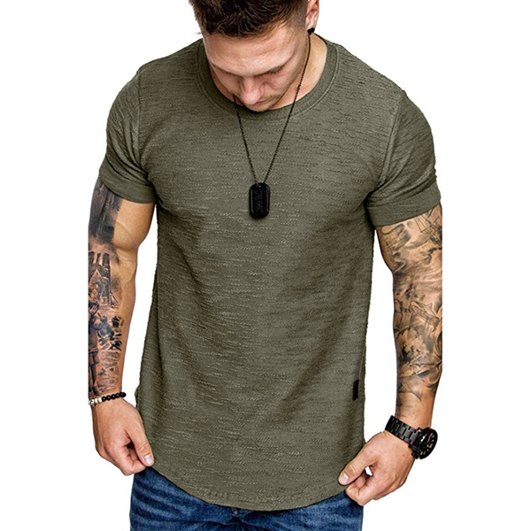 Men's Muscle T Shirt Stretch Short Sleeve - Men's Muscle T Shirt Stretch Short Sleeve - Image 1 of 6