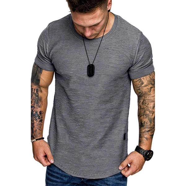 Men's Muscle T Shirt Stretch Short Sleeve - Men's Muscle T Shirt Stretch Short Sleeve - Image 4 of 6