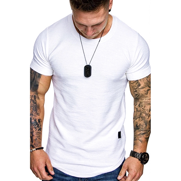 Men's Muscle T Shirt Stretch Short Sleeve - Men's Muscle T Shirt Stretch Short Sleeve - Image 5 of 6