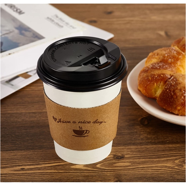 Kraft Paper Coffee Cup Clutch Sleeve - Kraft Paper Coffee Cup Clutch Sleeve - Image 3 of 6