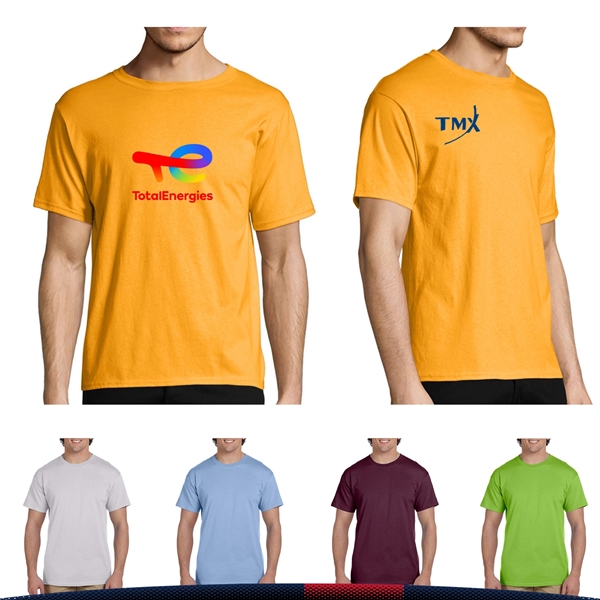 Hanes® Cotton/Polyester Preshrunk T-Shirts - Hanes® Cotton/Polyester Preshrunk T-Shirts - Image 1 of 7