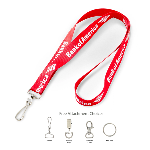 3/4" Custom Screen Printed Polyester Lanyard - 3/4" Custom Screen Printed Polyester Lanyard - Image 0 of 0