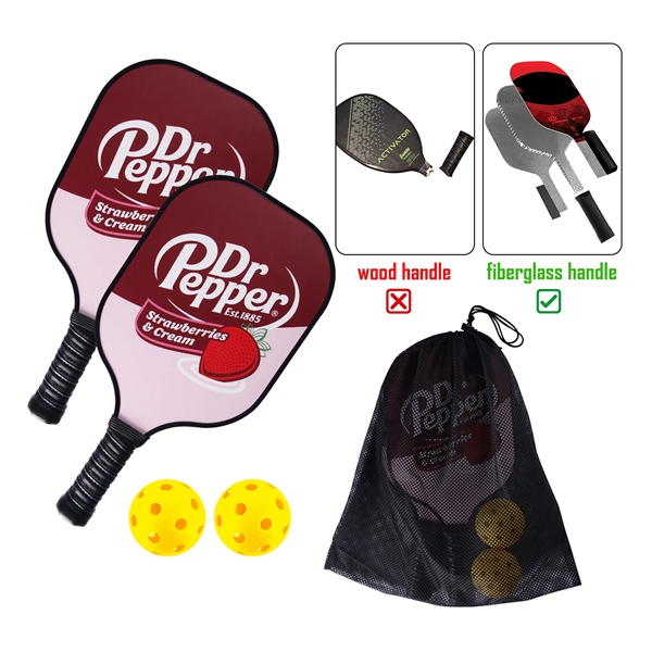 Premium Fiberglass Pickleball Set (NO HANDLE SNAPPING) - Premium Fiberglass Pickleball Set (NO HANDLE SNAPPING) - Image 0 of 6