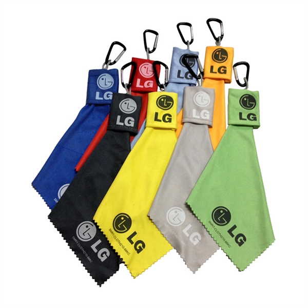 Microfiber Cleaning Cloth Keychain - Microfiber Cleaning Cloth Keychain - Image 1 of 4